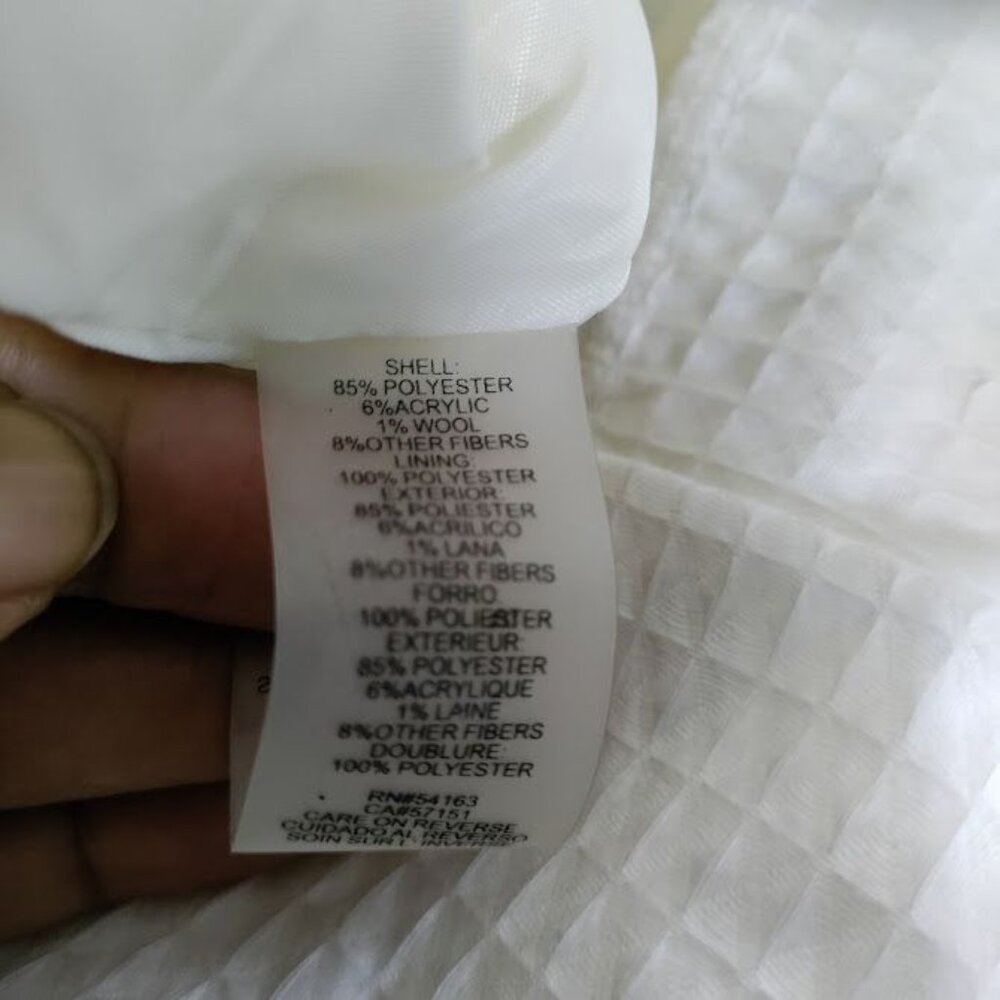 NWT Karl Lagerfield Paris Tweed Preppy Formal Shift Dress White Womens Size 10 - Picture 15 of 16